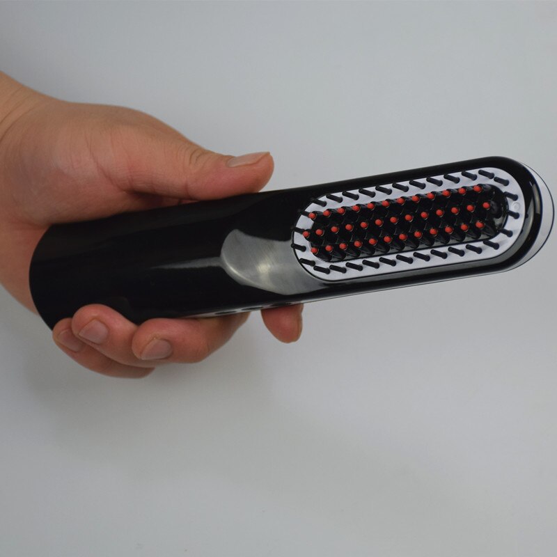 Profissional alisador de cabelo escova nasv mini flat iron usb recarregável portátil ferramentas estilo cabelo alisamento pente