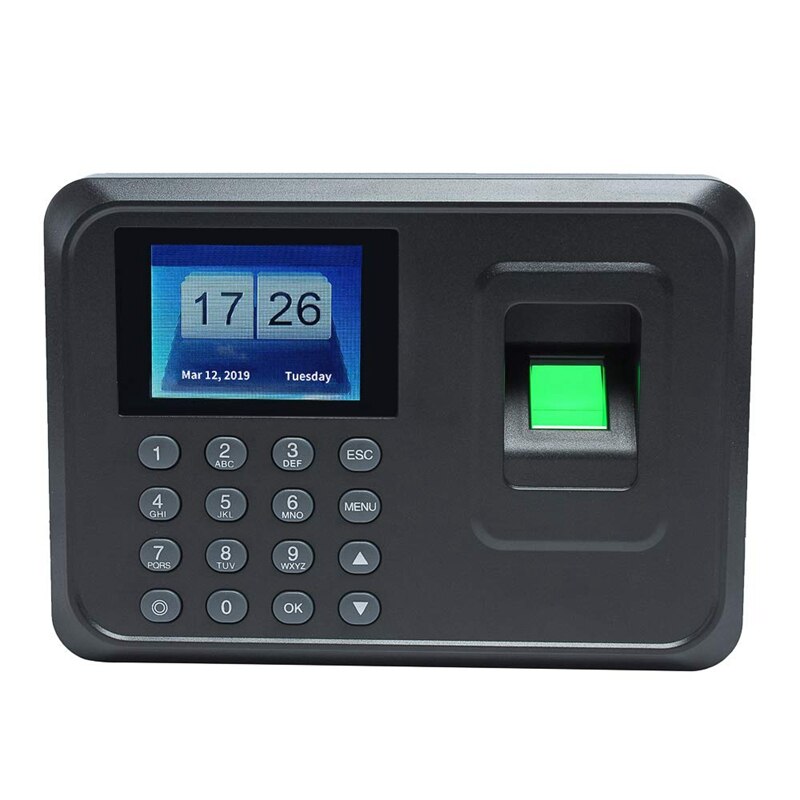 -US Plug,H1 Intelligent Biological Fingerprint Password Attendance Machine Employee Sign-In Recorder