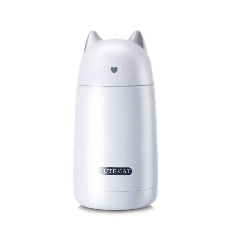 JOUDOO 330ml Thermos Cup Cartoon Cat Thermo Mug Drinkware Water Bottle Stainless Steel Vacuum Flask Leak-proof Tumbler 35