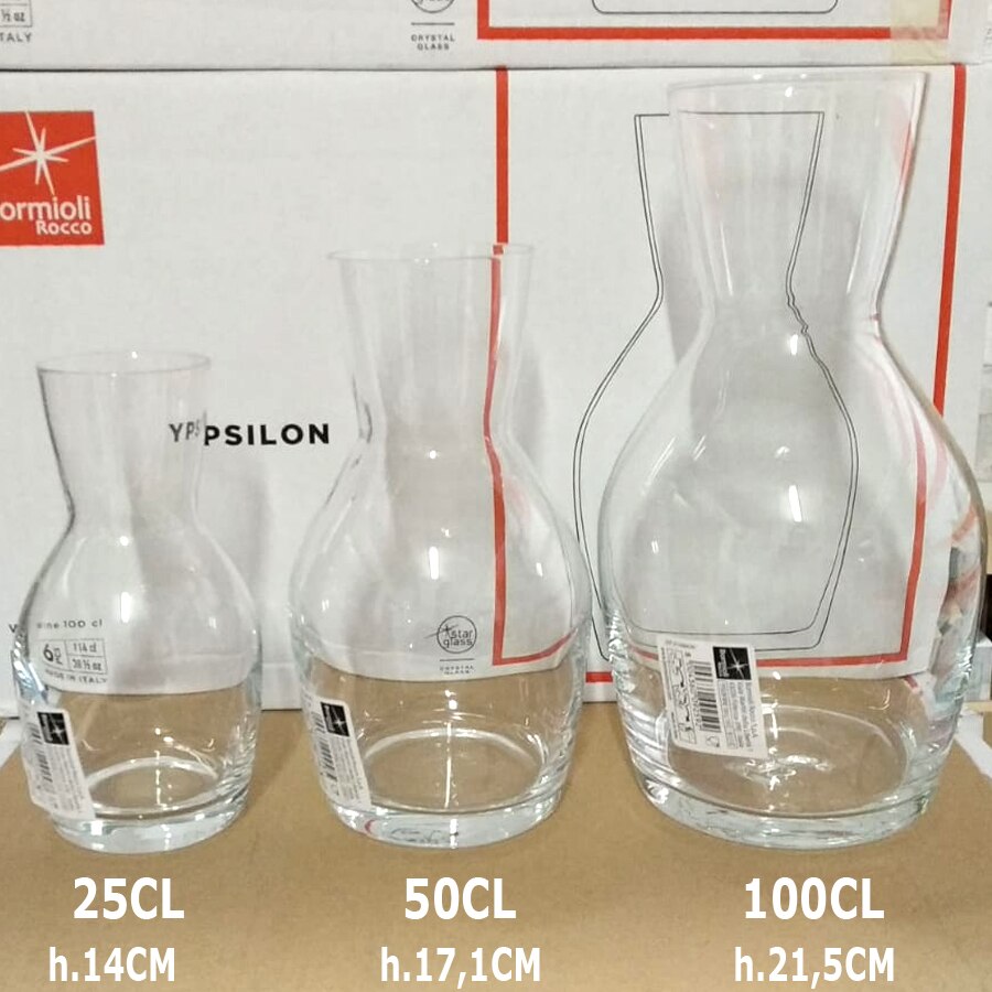 Jarra decantadora para vino, bebidas de agua de vino de Bormioli ypsilon