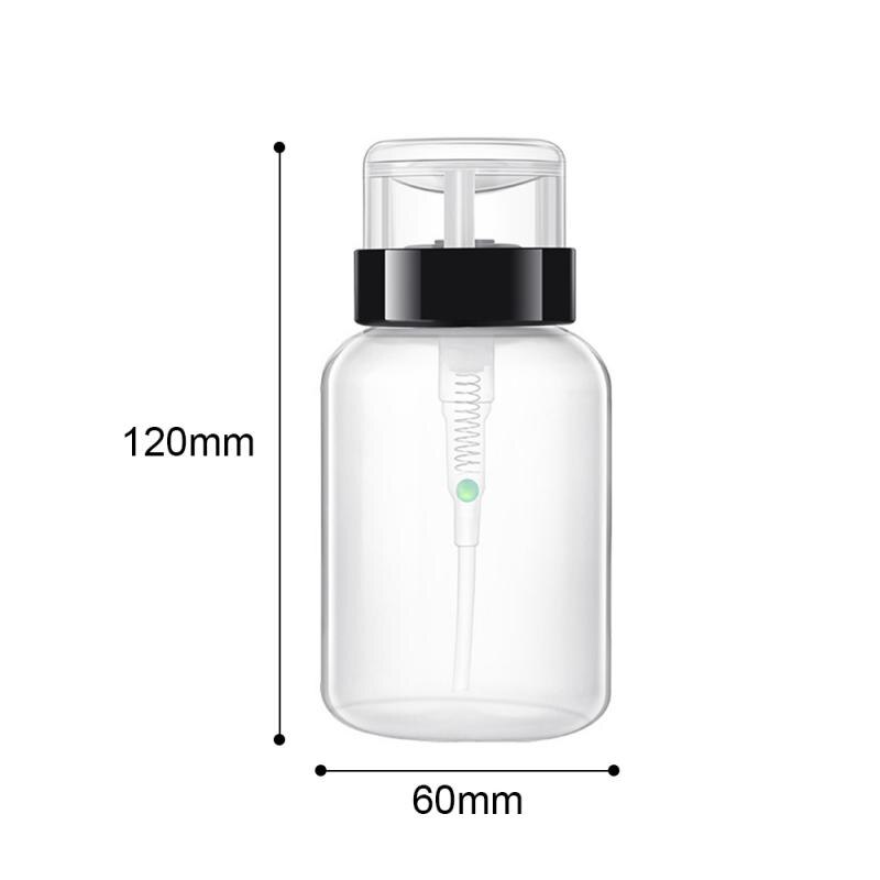 200ml Empty Storage Refillable Bottle Plastic Nail Polish Remover Hand Wash Soap Dispenser Pump Bottle Fluid Organizer
