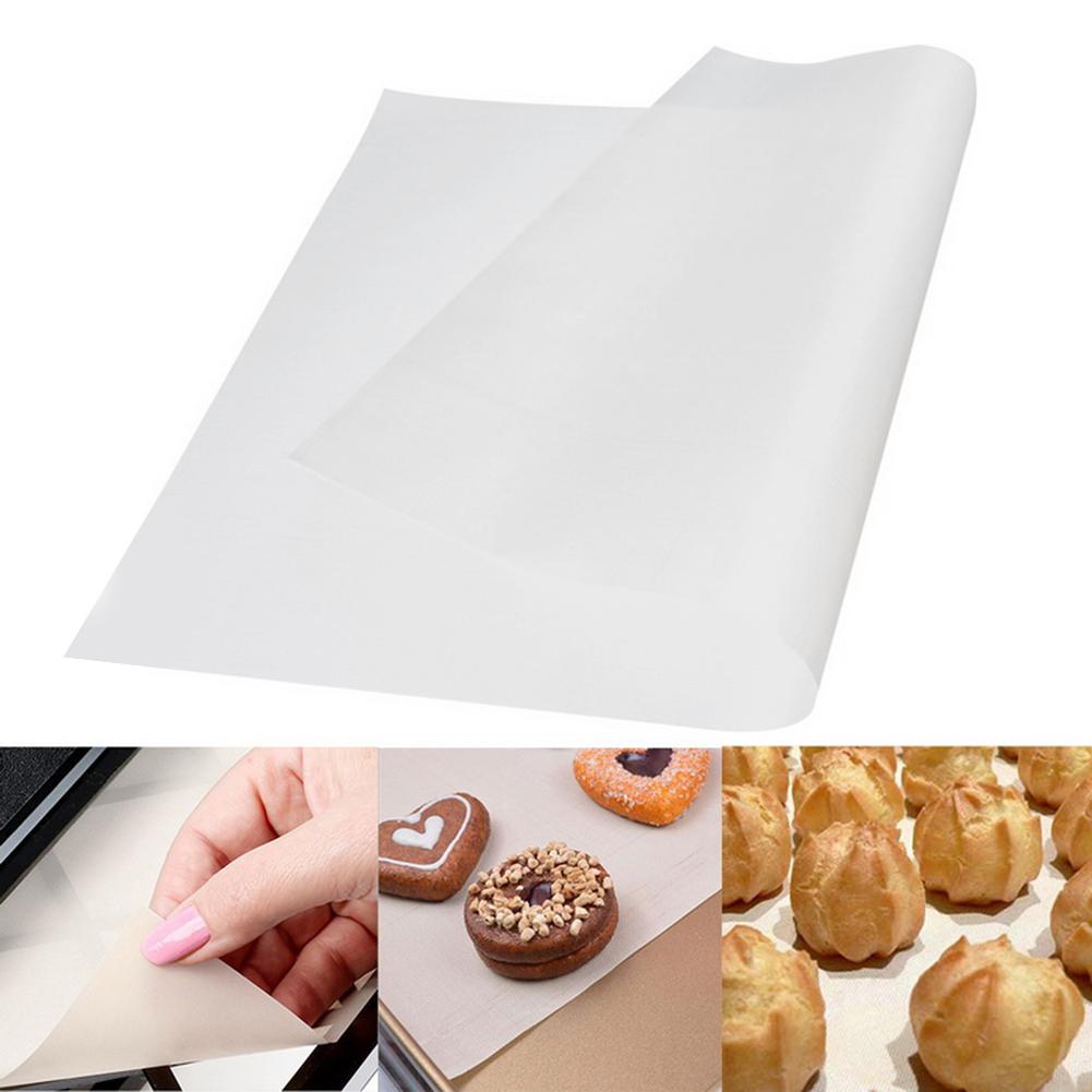 50Pcs Reusable Non Stick Baking Paper Oven Pastry Mat Heat Resistant Easy Clean BBQ Grill Baking Sheet Macarons Baking Tools