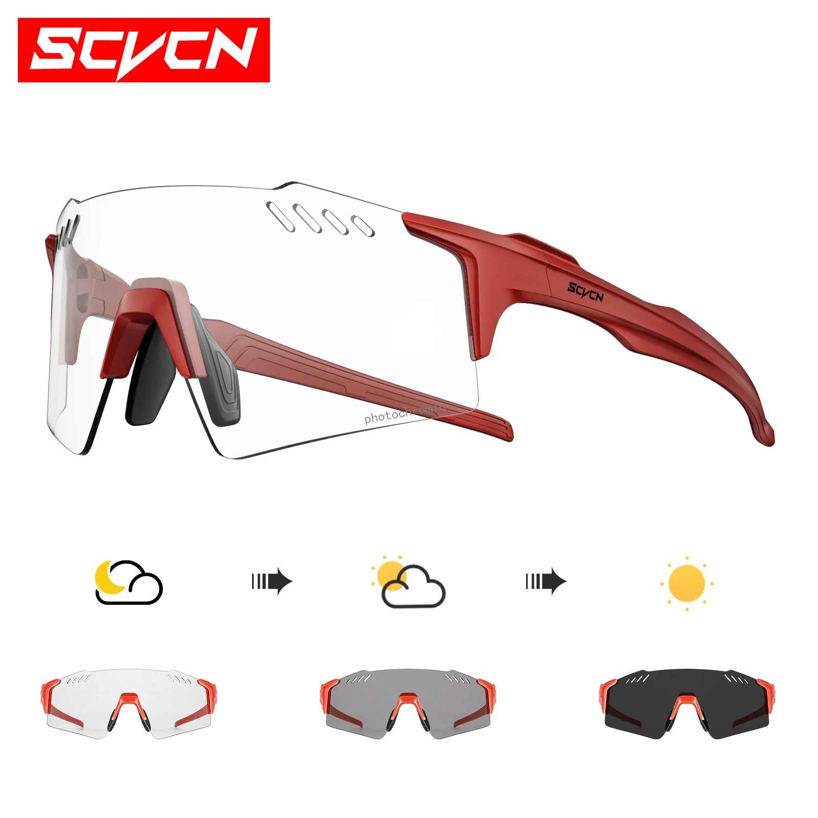 SCVCN gafas de sol fotocromáticas para exteriores, gafas deportivas para ciclismo, gafas para hombre, gafas de escalada MTB, gafas para mujer para conducir en bicicleta