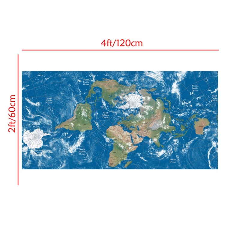 120*60cm The World Map Non-woven Canvas Painting Wall Art Poster and Prints School Supplies Living Room Home Decoration