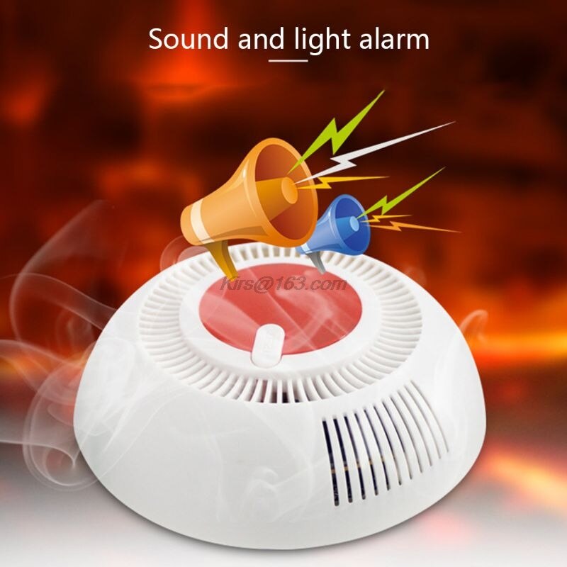 Independent Smoke Fire Alarm Home Security Wireless Smoke Detector Alarm