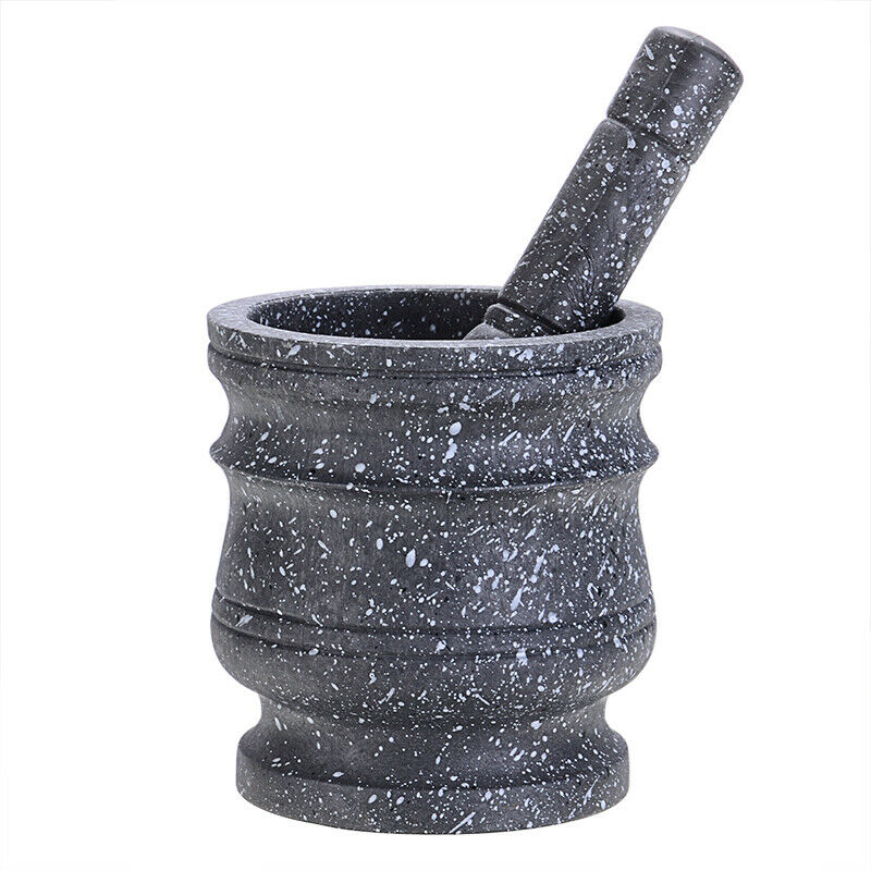 Granitt stamper & morter sett stein urt krydderkvern solid kvern kokesett