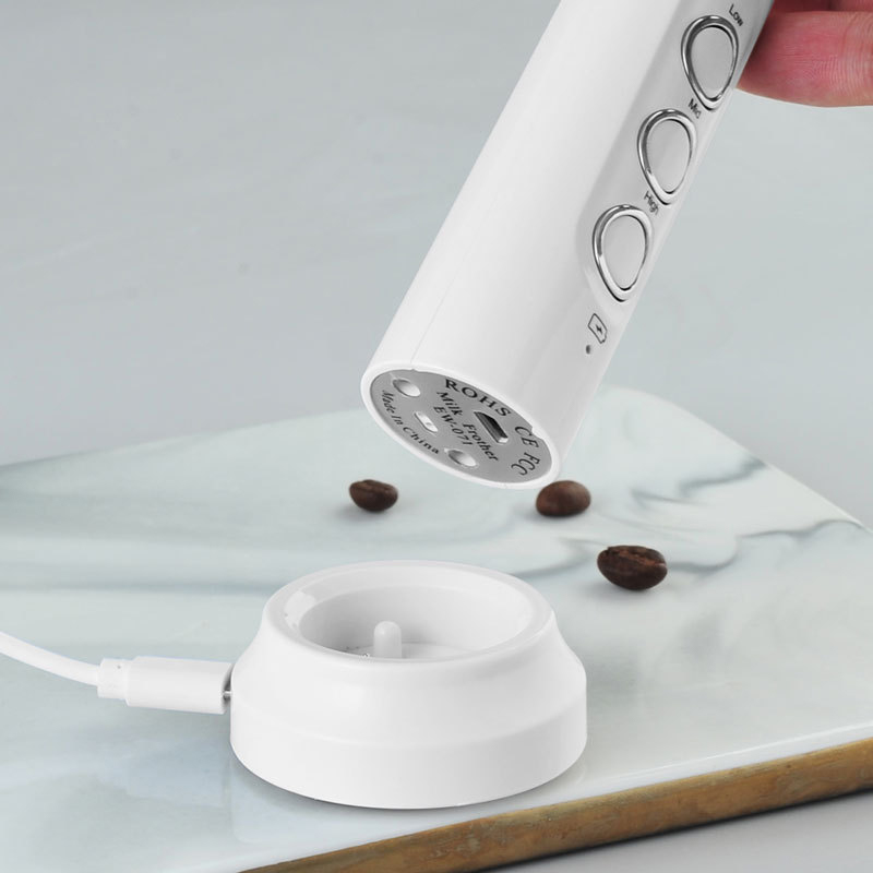 3-in-1 elektrische melkopschuimer Oplaadbare melkschuimmaker Handheld Foamer Hoge snelheden Melkopschuimer Drinkmixer Koffie