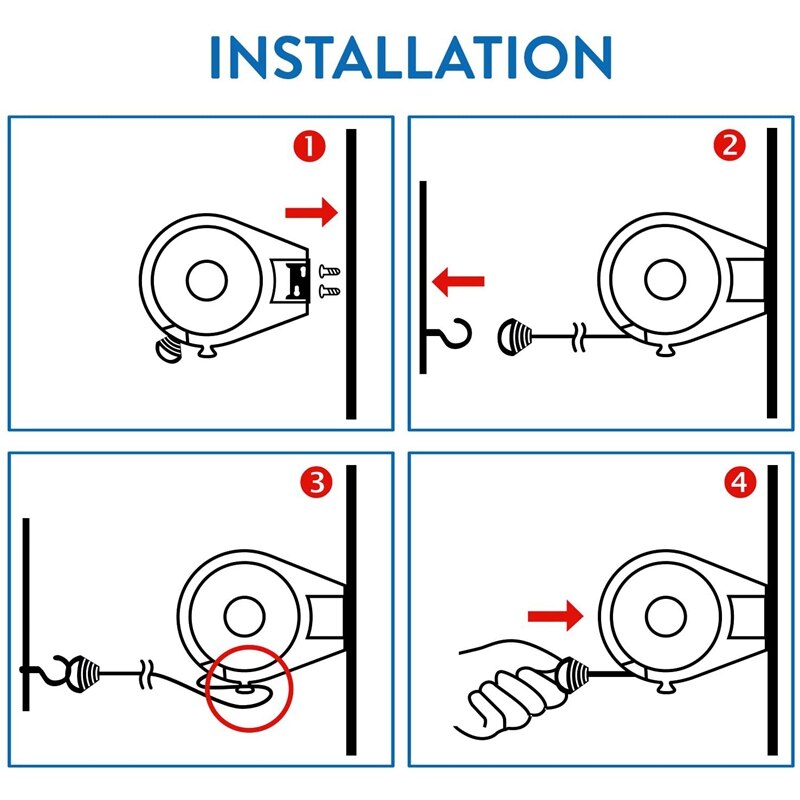 Big Long Retractable Washing Line, Automatic Retractable Mechanism, Adjustable and Heavy-Duty Clothesline