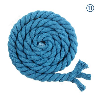 5 mètres 100%  coton 10mm 3 actions cordons de coton torsadés corde de coton tissée sac de bricolage cordon de serrage ceinture sangle accessoires de décoration: Lacbleu