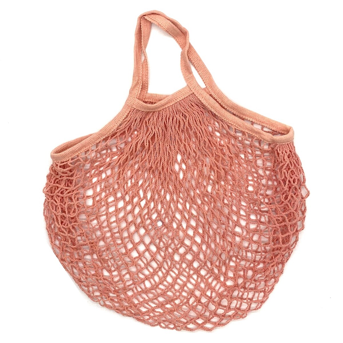 Tragbare Wiederverwendbare Taschen für Obst Gemüse Tasche Baumwolle Gittergewebe Schnur Organizer Handtasche Kurzen Griff Netz Einkaufen Taschen Tote: nackt Rosa