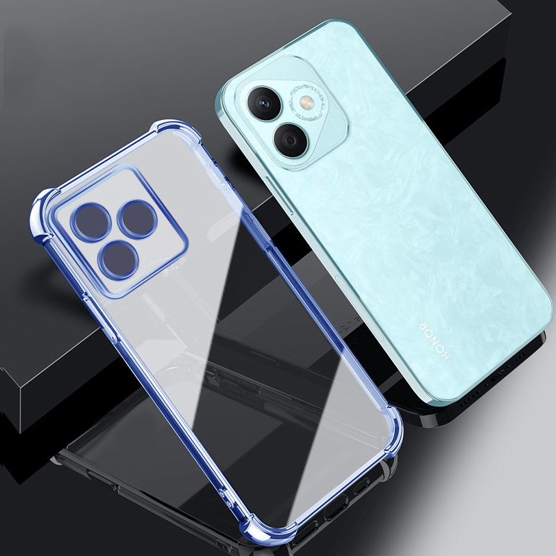 Hülle für realme  c61 c51 c53 c63 c55 c35 c33 c30/ note 50 60 stoßfeste, transparente hülle mit integriertem kameraobjektivschutz: Mikrofaser / Blau