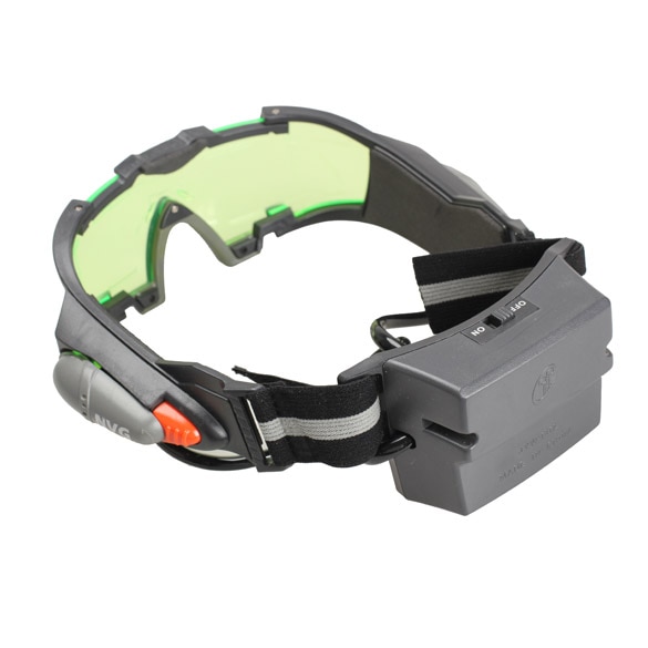 Gafas de visión nocturna con cristales tintados verdes, luces LED para accesorio de juego al aire libre, FEA889