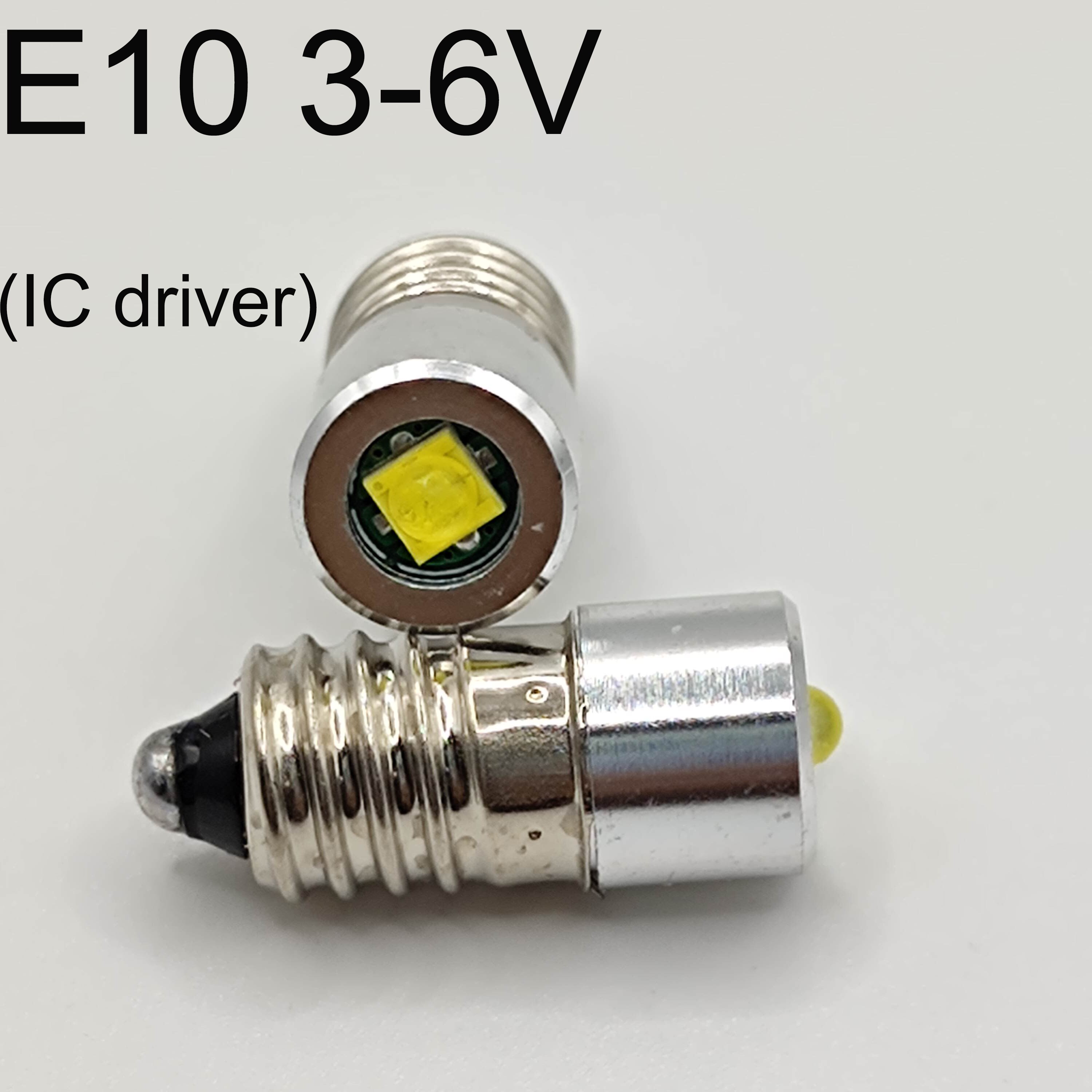 P13.5S P13 5S E10 3W 3V 4.5V 6V 18V lampe à LED ampoule lampe de poche ampoule de remplacement torche ampoules de secours travail CD cellules