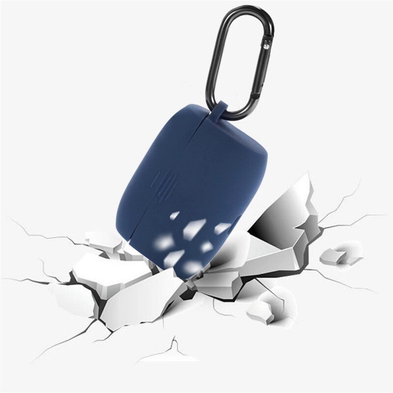 Earphone Case for Jabra Elite 65 t Wireless Sports Headset Silicone Protective Case Cover with Anti-Lost Hook Portable Cases