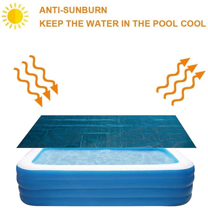 Best Inflatable Swimming Pool Cover- Easy Set and Frame Pools Cover Roof Waterproof Rain Insulation Cloth(3 Meter x 2M)