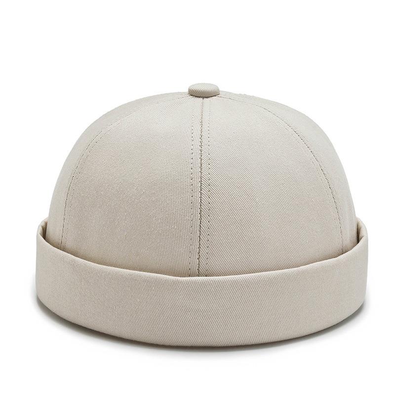 Mode Hip Hop Hoeden Brimless Skullies Caps Voor Mannen Beanie Hoed Vintage Mannen Caps Corduroy Effen Kleur Straat Verhuurder hoed: Maple