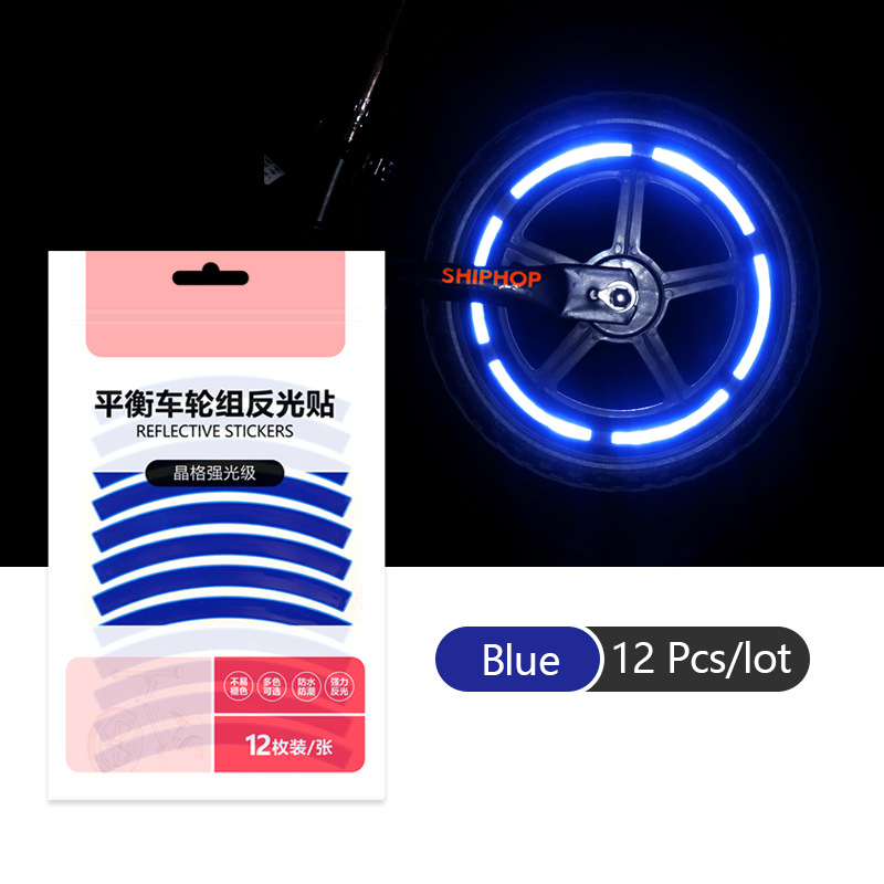 Reflecterende Bandensticker Veiligheidssticker Kleur Kids Balansfiets Reflecterende Sticker Wieldicker Fietsaccessoires: YELLOW