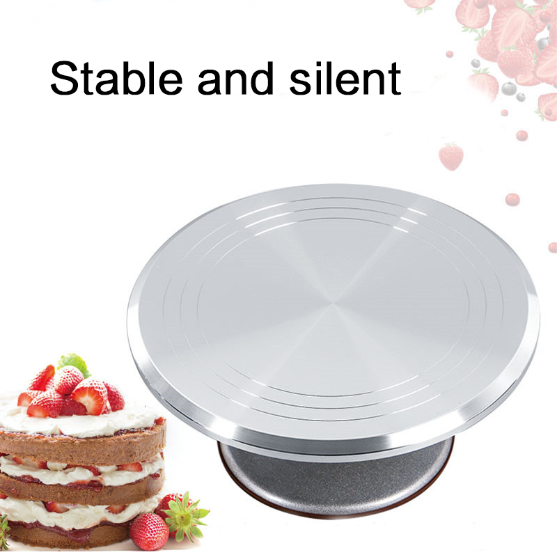 DIY Cake Revolving Turntable Decor Stand Platform Cup Cake Rotating Decorating Baking Tools Aluminum alloy Bakeware
