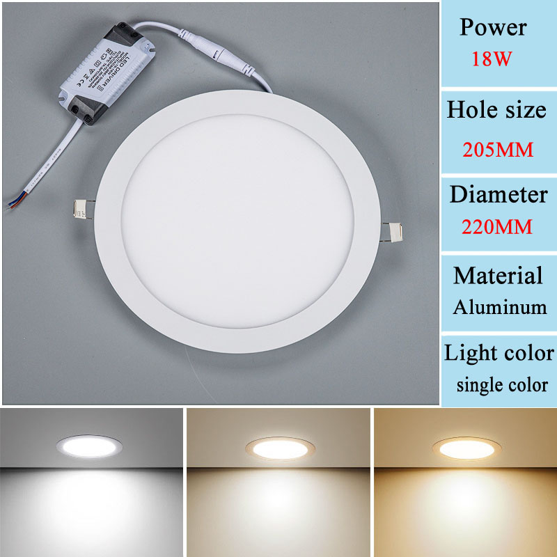 Panel de luz LED integrado NEARCAM, luz de techo oculta 3W6W12W15W18W, luz descendente para el hogar, luz plana, luz de techo comercial: Amarillo claro / 4 W