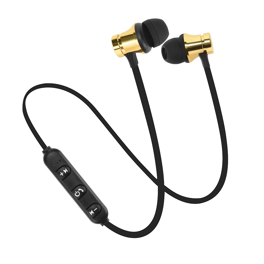 Xt11 bluetooth 4.2 in- öron headset handsfree brusreducering sport löpande trådad hörlur med mikrofon