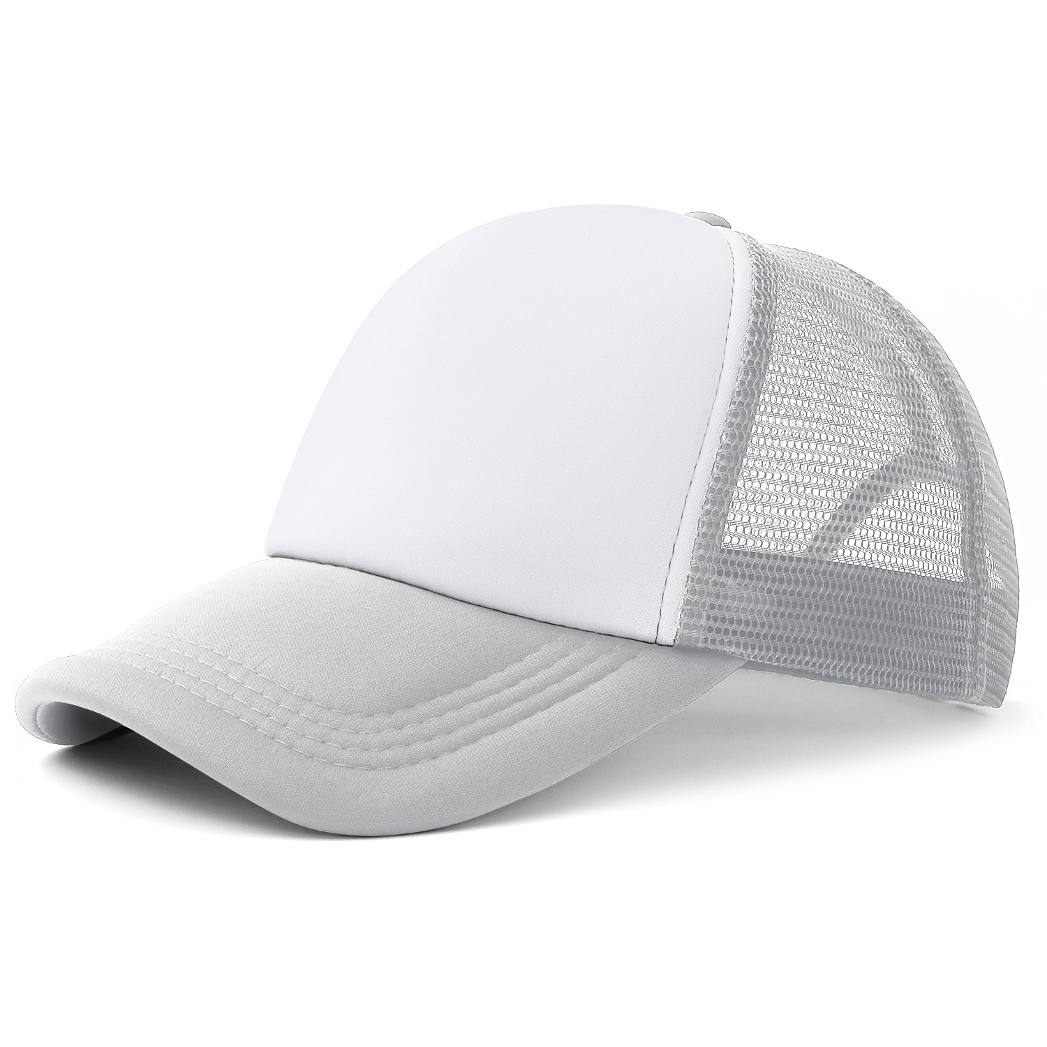 10pcs Sublimation Blank Colorful Polyester Mesh Cap Hat with Pink Grey Black Blue DIY Heat Press Printing Transfer