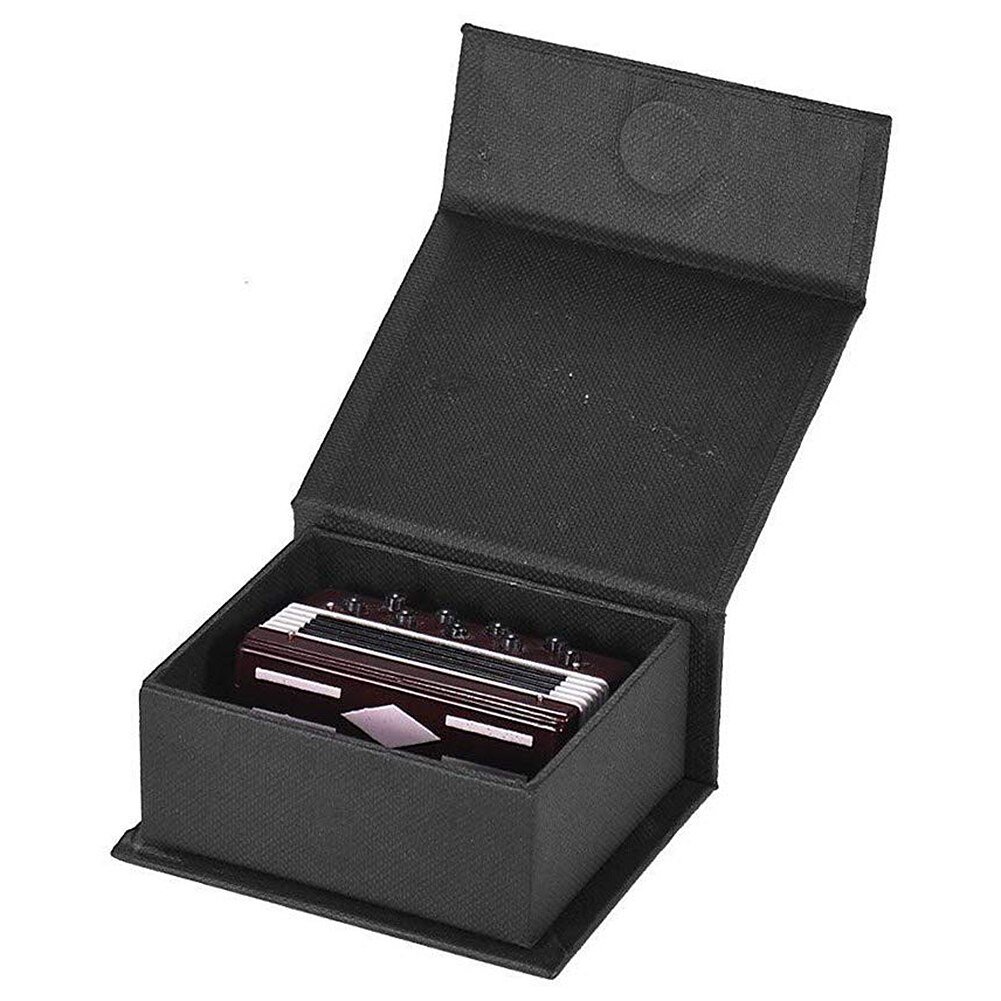 Mini acordeón en miniatura, accesorios portátiles, adornos de decoración, plástico exquisito, caja de almacenamiento, modelo de acordeón, 1 ud.