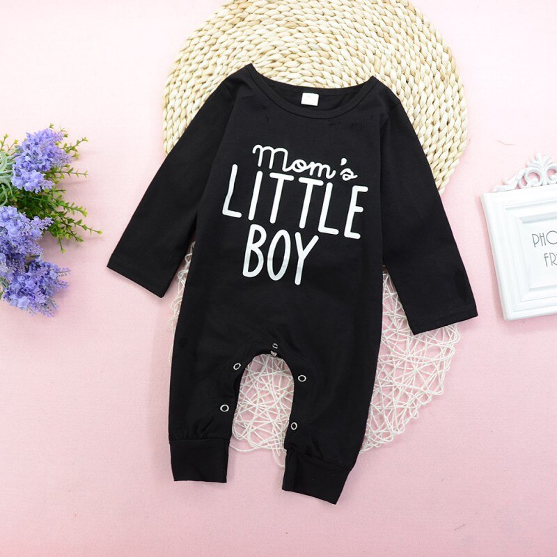 Neue Neugeborenen Kleinkind Kleinkind Baby Jungen Strampler Langarm Gesamt Gesamt Kleiner Junge Outfits Schwarz Kleidung
