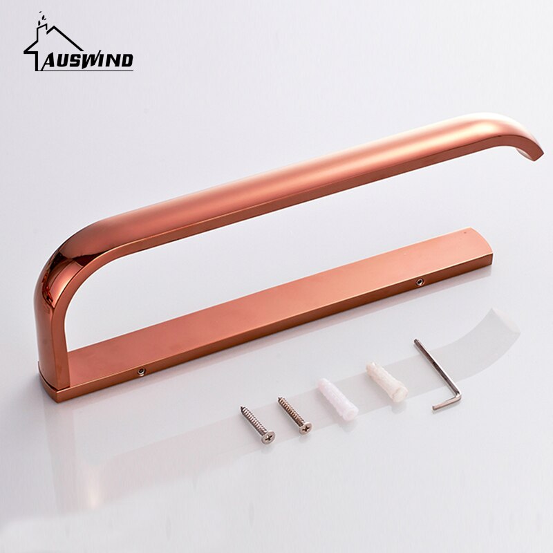 Rose gold Solid Brass Toilet Paper Holder Luxury Simple Polished Wall Mounted Tissue Box Roll Holder Bathroom Accessories