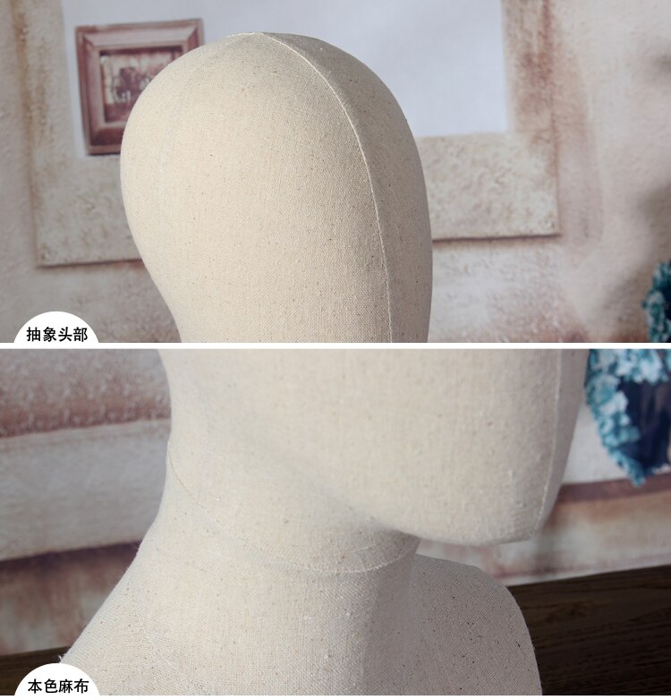 Vrouwelijk abstract mannequin hoofd display hoed pruik sjaals hoofddoeken ketting insteeknaald schuimdoek fluwelen stof witkop