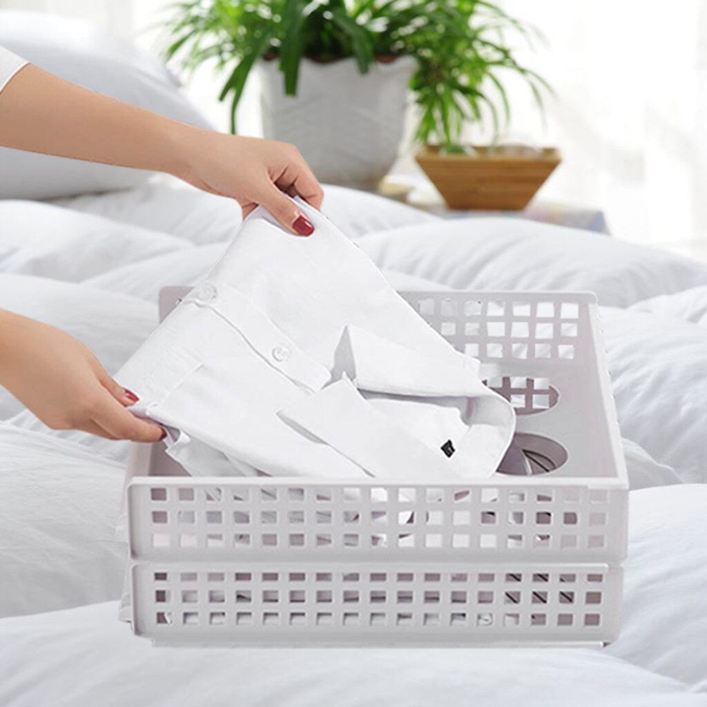 Detachable Wardrobe Organizer Clothes Storage Basket Multi-layer Stackable Shelf