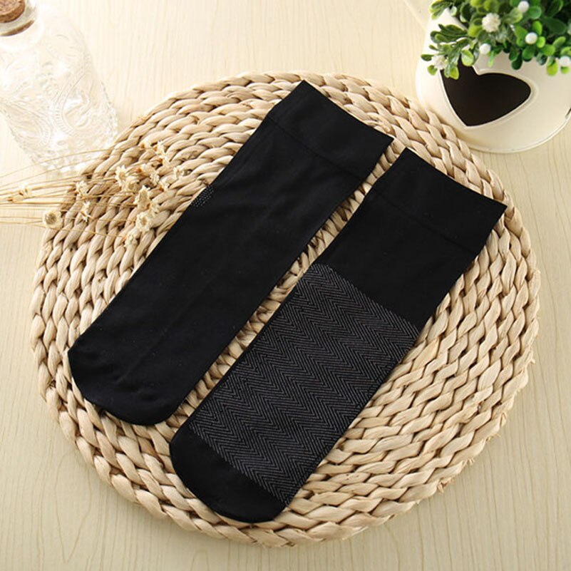 10 pairs Women socks Wide Mouth Nylon Ankle Socks Sexy Ladies Girl Low Cut Short Stock Thick Silk Soft Thick Meias 2 colors: A
