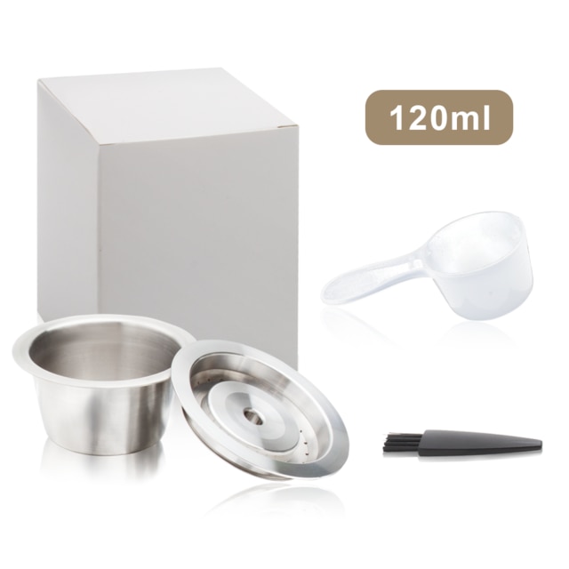 2 way use/CAPSULONE reusable Coffee capsule pod fit For Nespresso Vertuo Vertuoline metal Stainless Steel Refillable Capsule: 1pod  (120ml)