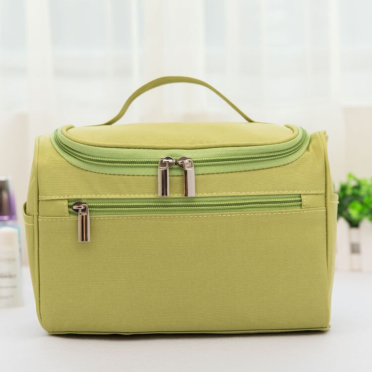 Multifunzionale sacchetto di immagazzinaggio delle donne degli uomini di borsa da viaggio impermeabile portatile di grande capacità gancio borsa toilette bagno portatile sacchetto appeso: Green