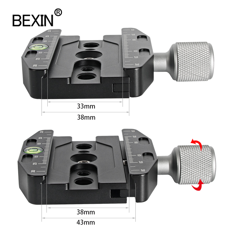 BEXIN QR Series Tripod Ball Head Adapter Aluminum alloy quick release splint clamp for Arca swiss dslr camera ball head