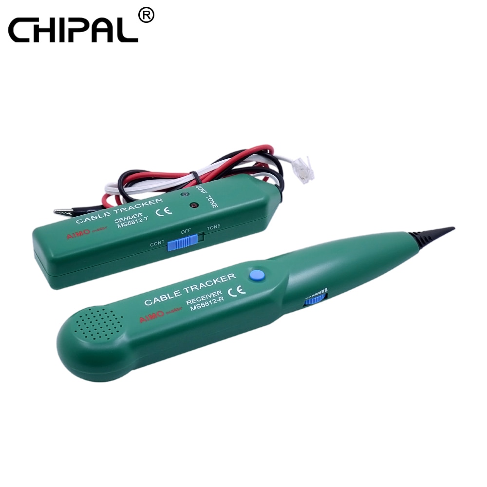 Chipal ms6812 cabo testador lan rede cabo tester fio rastreador para utp stp cat5 cat5e cat6 cat6e rj45 rj11 linha rastreador