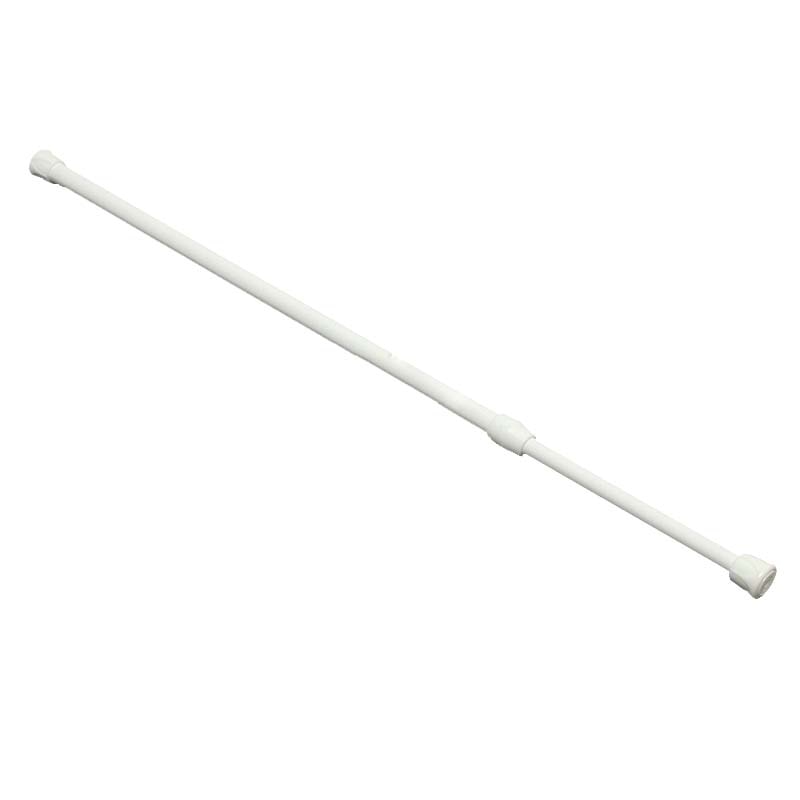Spring Loaded Extendable Telescopic Net Voile Tension Curtain Rail Pole Rod Rods White 60*110cm