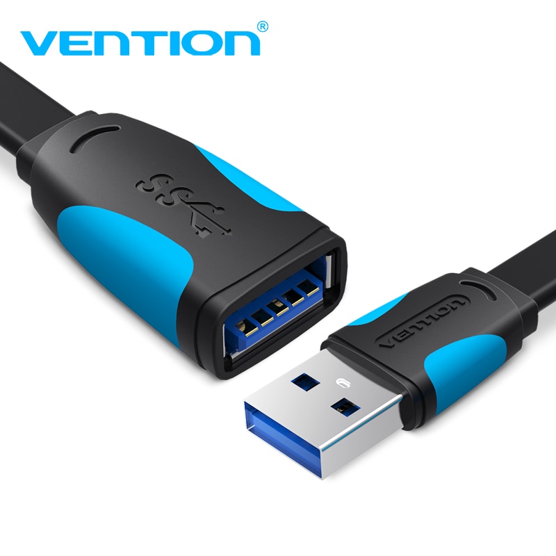 Vention Cable de extensión USB 3,0 Cable para Cámara PC PS4 Xbox Smart TV cargador de alta velocidad y datos USB 3,0 2,0 extensor de Cable