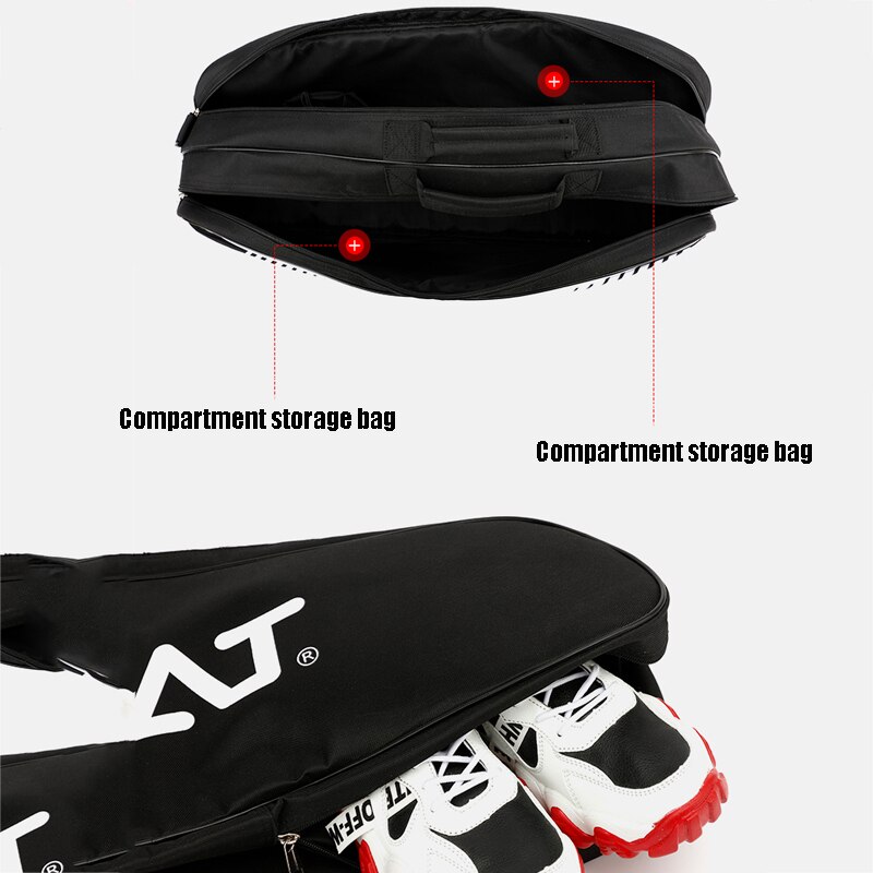 Sac De Sport Pour Raquettes De Badminton/tennis - Simple épaule, étanche, Dimensions 70x27cm, Tissu Oxford Noir