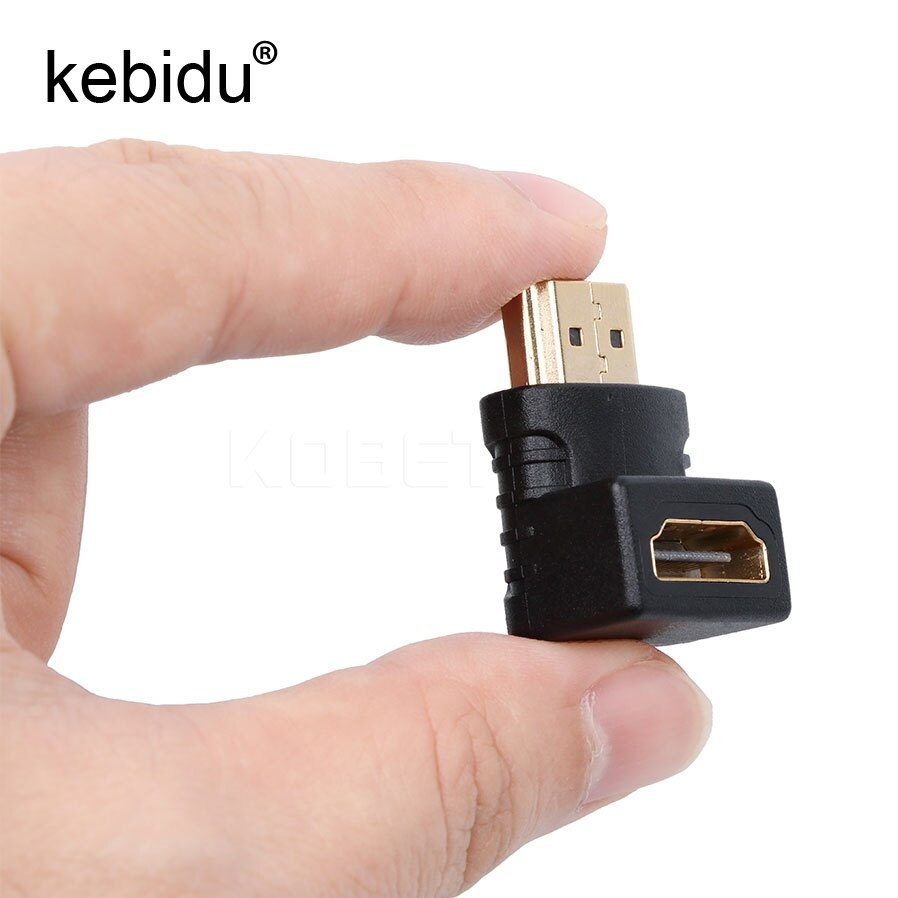 Kebidu 1/3PCS männlichen zu weiblichen Kabel Adapter Konverter 90 Grad winkel für 1080P Smart HDTV HDMI-kompatibel adapter