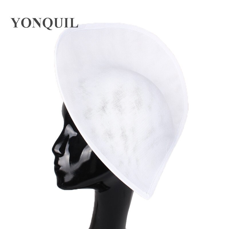 Lot de 30 cm grandes bases de fascinateur de mariage pour femmes, accessoires de coiffure à faire soi-même, chapeaux fascinateurs, couvre-chefs vintage, 5 pièces/lot: Blanc