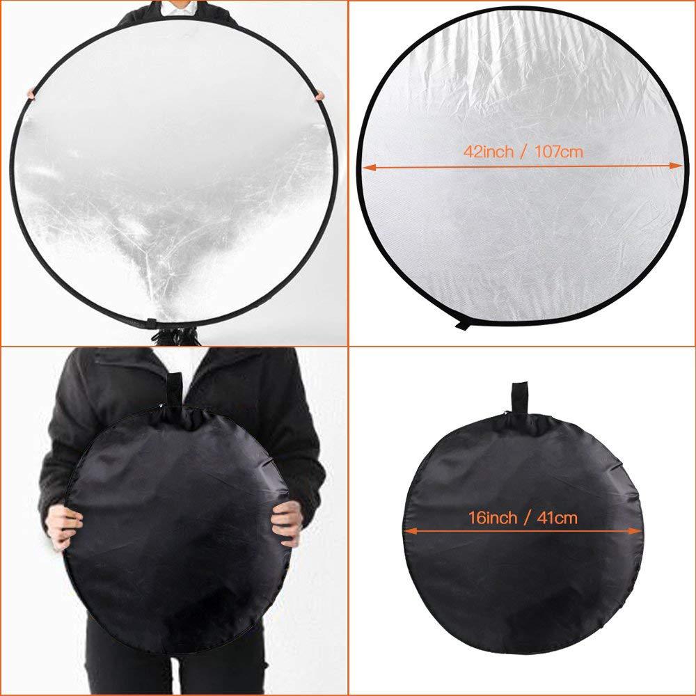 Draagbare Opvouwbare Ronde Fotografie Reflector Fotostudio Outdoor Licht Diffuser Multi-Disc met Draagtas 60 cm