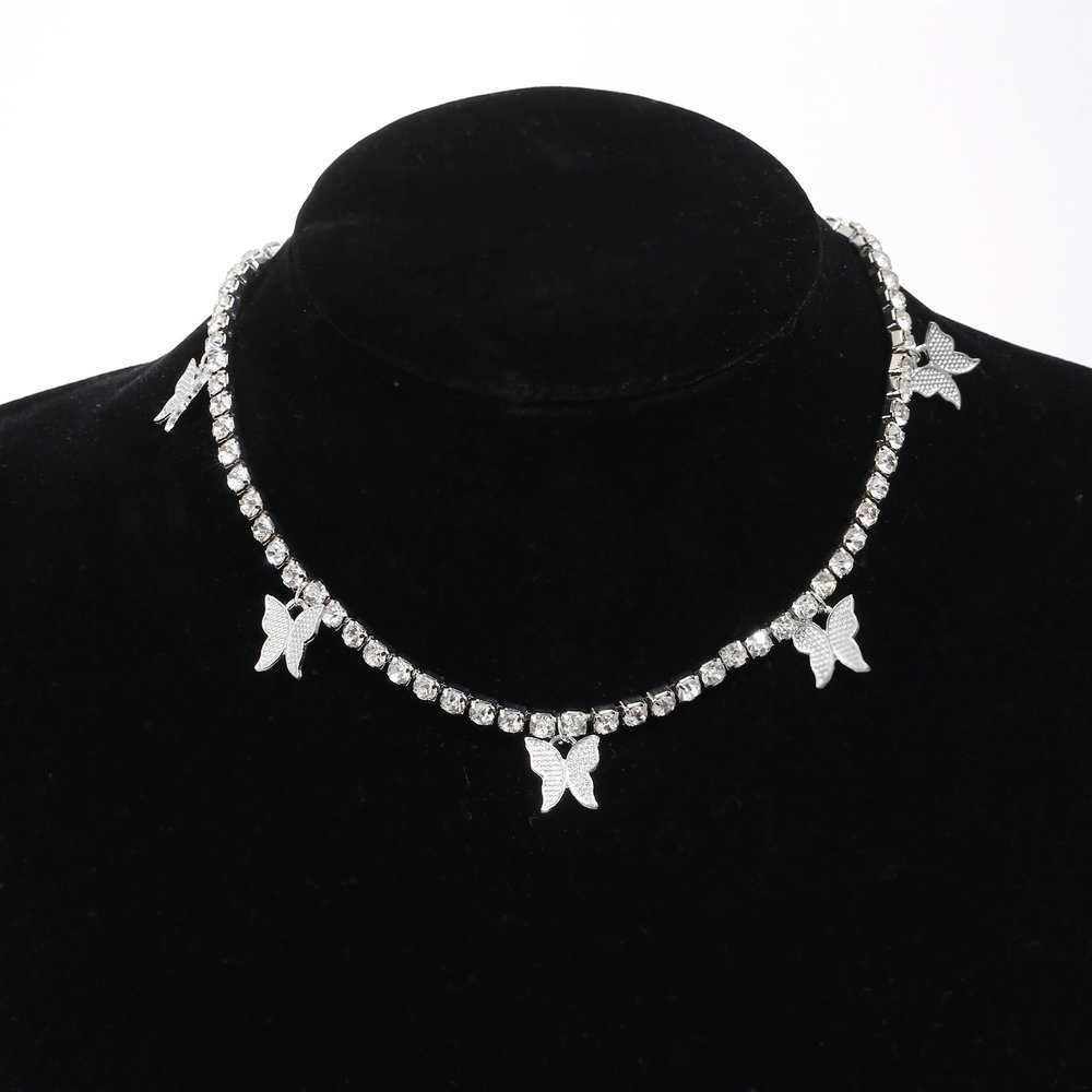 Nuova moda grande collana per le donne punk musica rock intrecciare oro argento colore grosso grosso blocco girocollo collane a catena gioielli per feste: Rhodium d'imitazione placcato