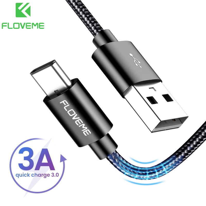 Floveme 3a usb type c kabel forxiaomi micro usb kabel til samsung hurtig opladning usb kabel til ipadiphone 11 oplader ledning
