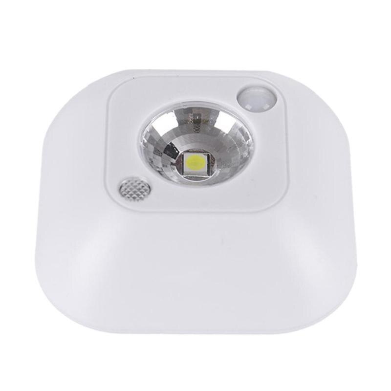 Draadloze LED Sensor Nachtlampje Infrarood Motion Activated Kabinet Wandlamp: WHITE