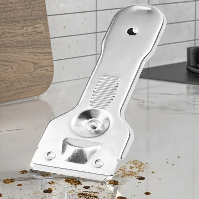 Razor Blade Scraper Paint Scraping Tool With 5 Blades Stainless Steel Retractable Hob Spatula Ceramic Induction Cleaning Tools