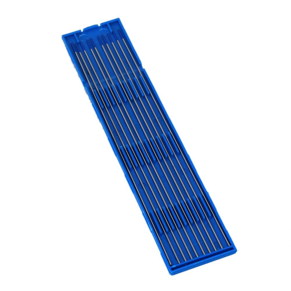 10 Pcs 2% Gethorieerde 1.0/1.6 Mm X 175 Mm Tig Lassen Wolfraam Elektrode Blauw Hesd Met Plastic Case