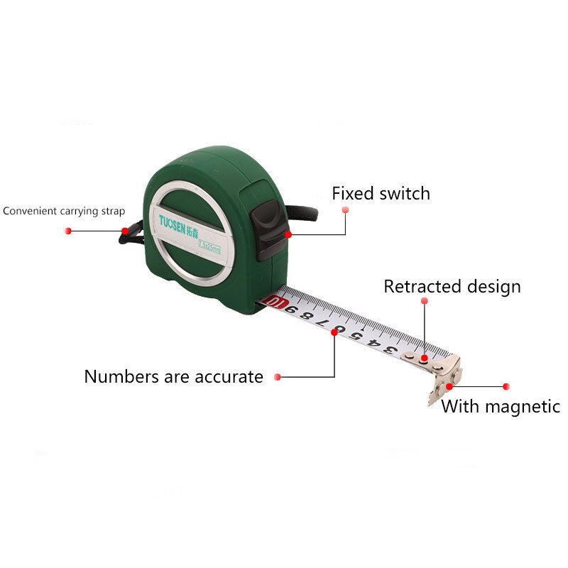 Portable Steel Measuring Tape Measure Hand Tools Woodworking High Retractable Ruler Scalable Measuring Tool Tape 3m 5m 7.5m 10m