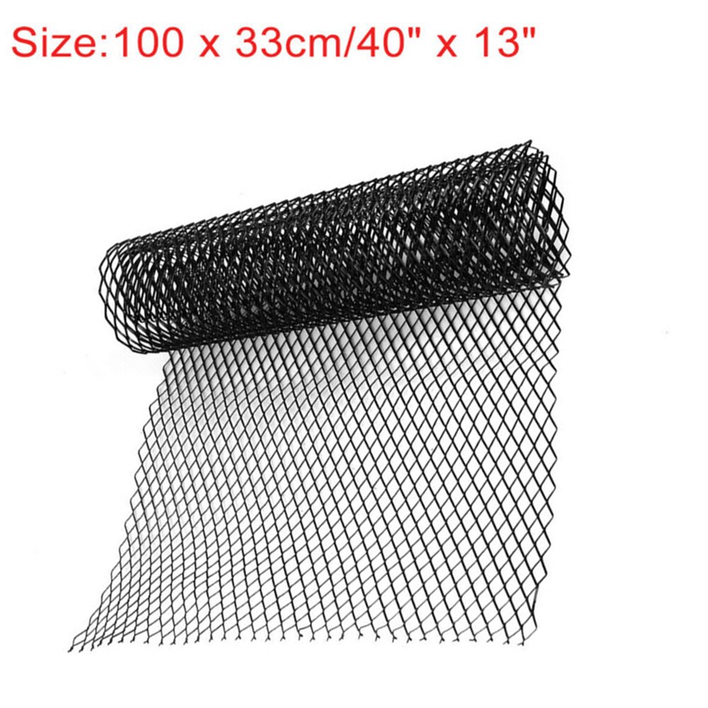 Auto gaasrooster voertuig zwart universeel aluminiumlegering net 40*13 inch ruitvorm