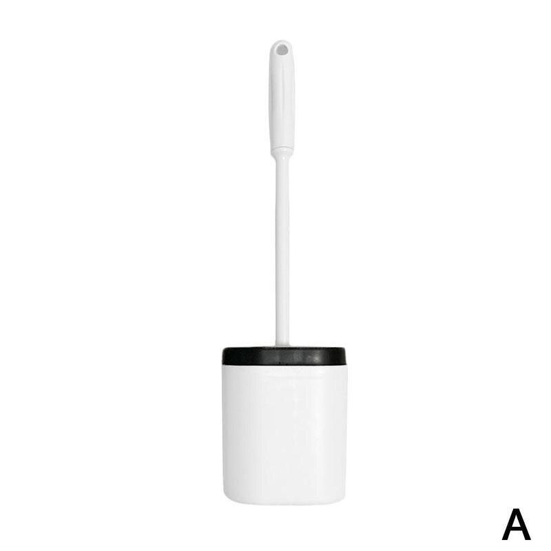 Novelty Silicone Toilet Brush U-shaped Toilet Wall-mounted Brush Cleaning Thermoplastic Bendable Brush Rubber L4J4: A