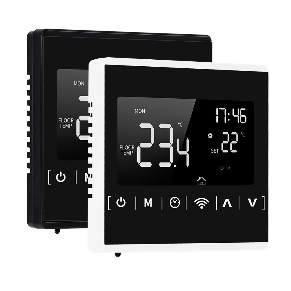 110V 120V 230V All Touch Screen Temperature Controller Thermoregulator Black Back Light Electric Heating Room Thermostat WiFi